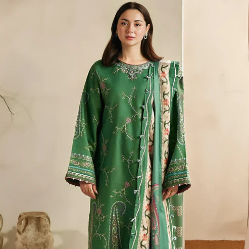 MAREENA 3PC EMBROIDERED DRESS EMBROIDERED SHAWL A15