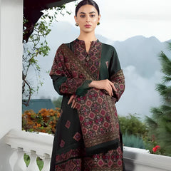 KARANDI 3PC EMBROIDERED DRESS EMBROIDERED SHAWL A05