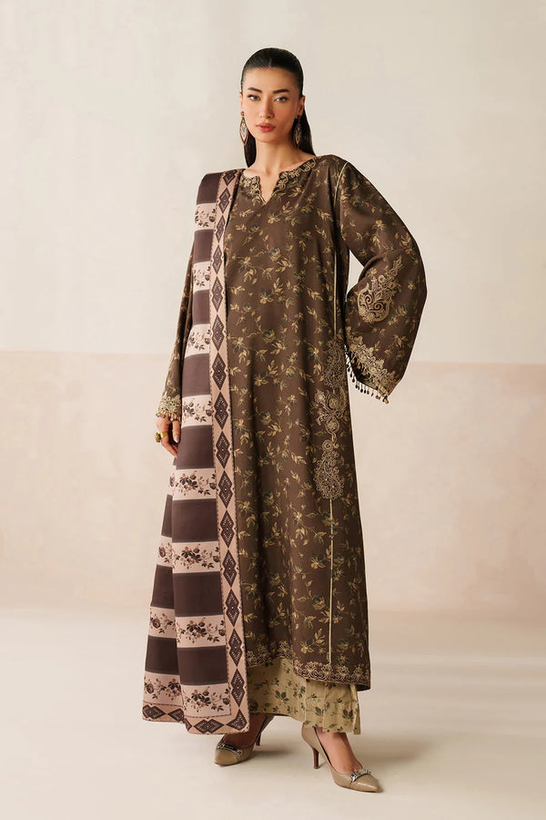 Luxury Printed Khaddar 3Pc Dress DE03