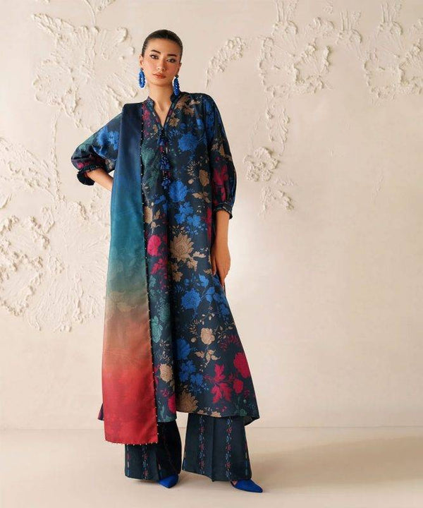 Luxury Printed Khaddar 3Pc Dress DE06