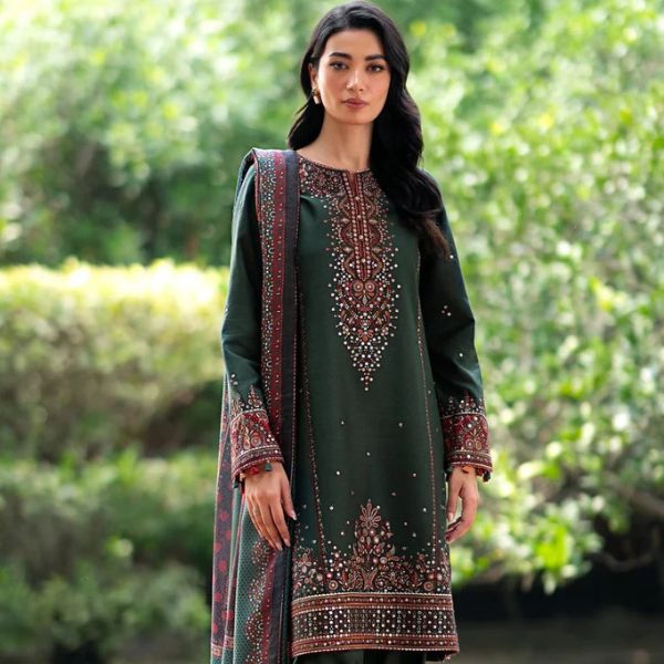 Lawn Embroidery 3pc suit C08