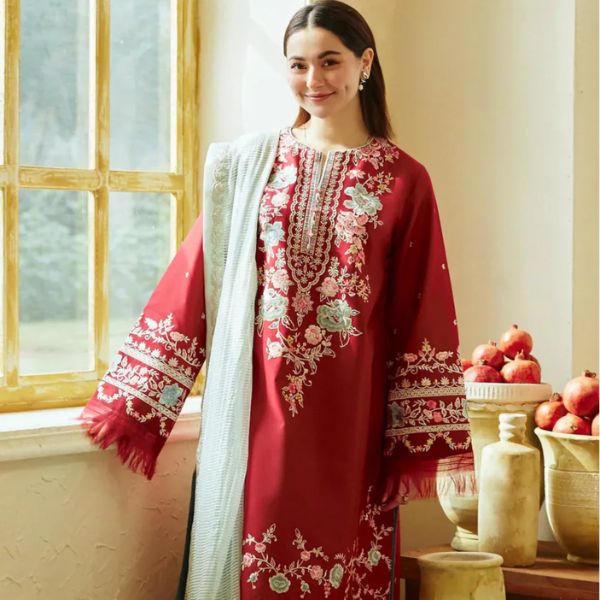 Lawn Embroidered 3pc suit C40