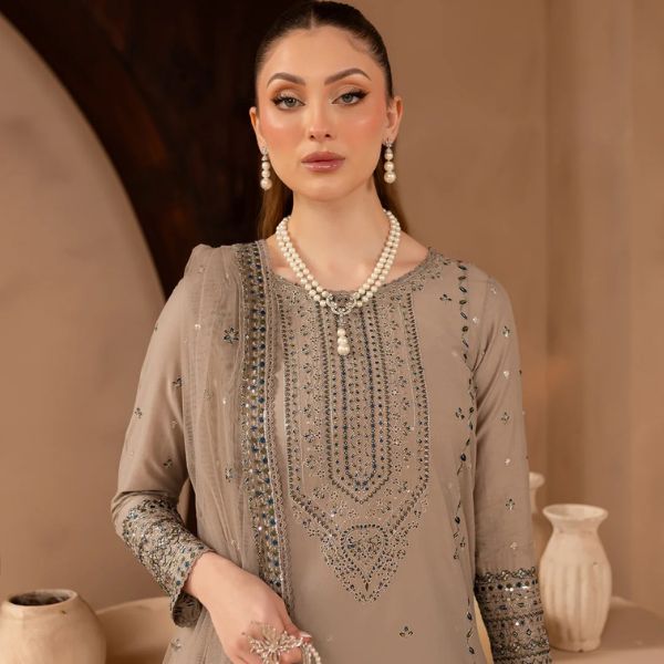 Lawn Embroidered 3pc suit C50