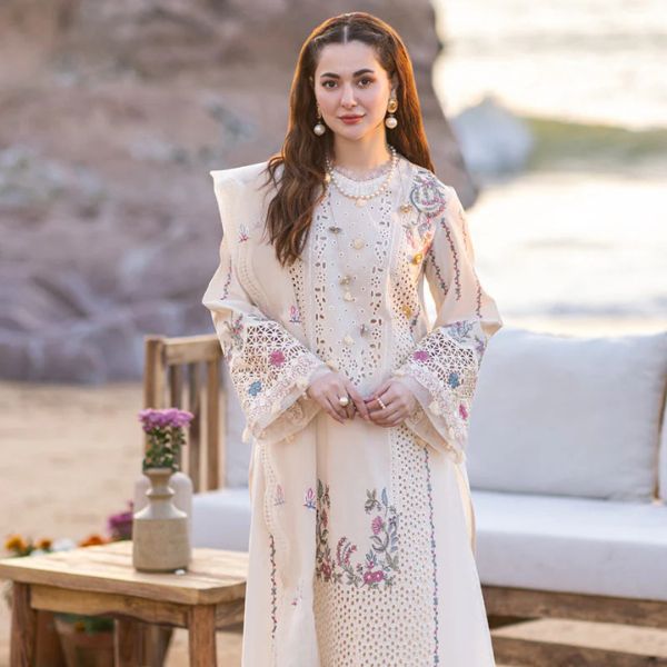 Lawn Embroidered 3pc suit C47