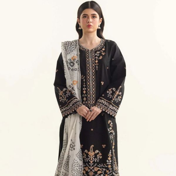 Lawn Embroidered 3pc suit C43