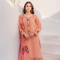 Lawn Embroidered 3pc suit C06