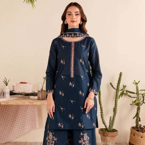 Lawn Embroidered 3pc suit C39