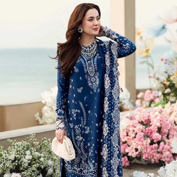 Lawn Embroidered 3pc suit C48