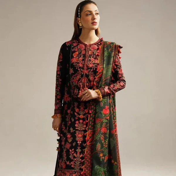 MAREENA 3PC EMBROIDERED DRESS EMBROIDERED SHAWL A06