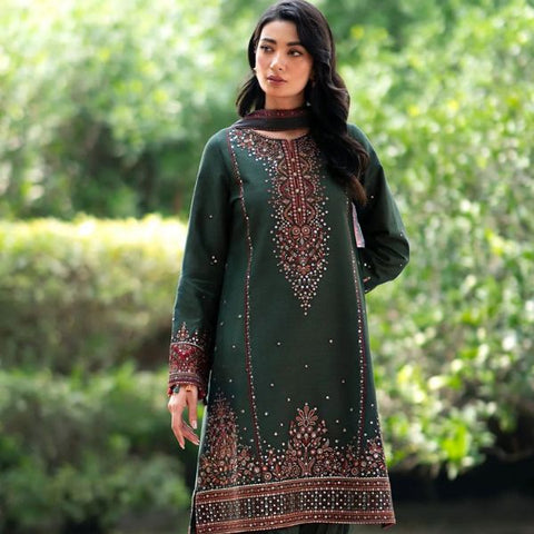 Lawn Embroidery 3pc suit C08