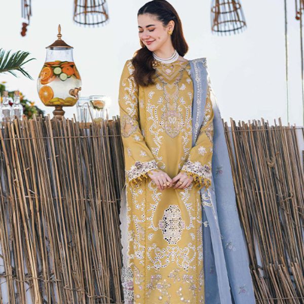 Lawn Embroidered 3pc suit C45