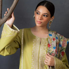 Lawn embroidered 3pc suit C05