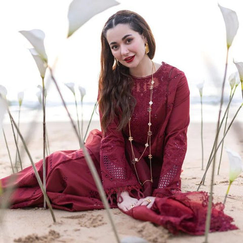 Lawn Embroidered 3pc suit C51