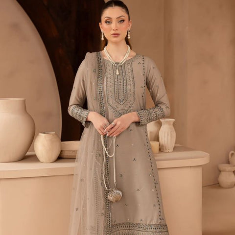 Lawn Embroidered 3pc suit C50