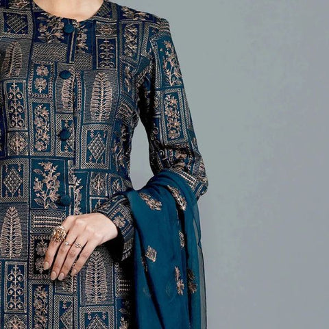 Lawn Embroidered 3pc suit C36