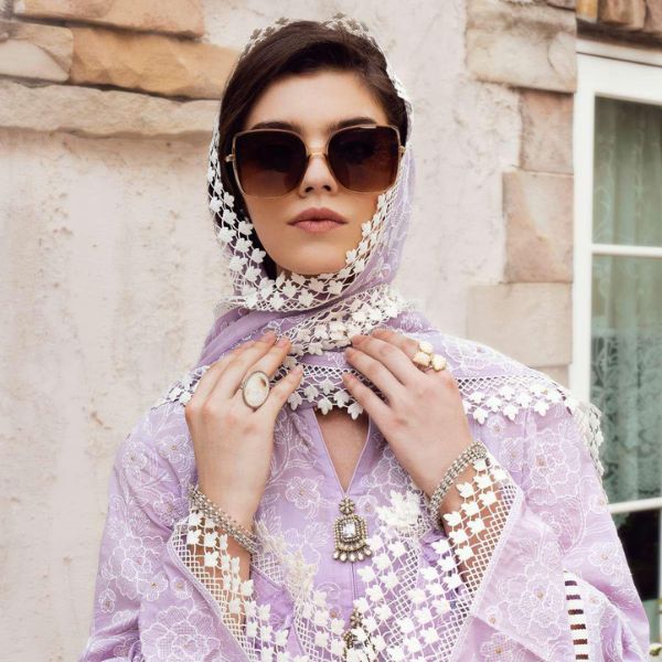 Lawn Embroidered 3pc suit C18