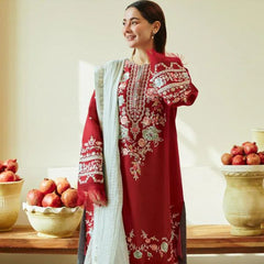 Lawn Embroidered 3pc suit C40