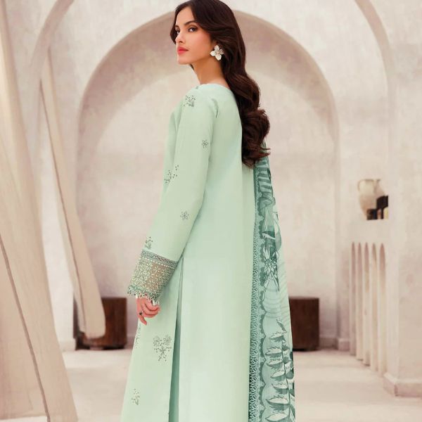 Lawn Embroidered 3pc suit C49