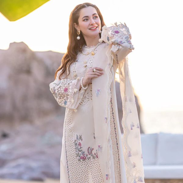 Lawn Embroidered 3pc suit C47