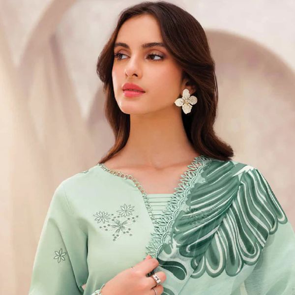 Lawn Embroidered 3pc suit C49