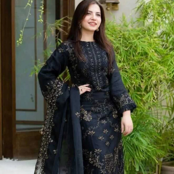 Lawn Embroidered 3pc suit C28