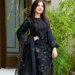 Lawn Embroidered 3pc suit C28