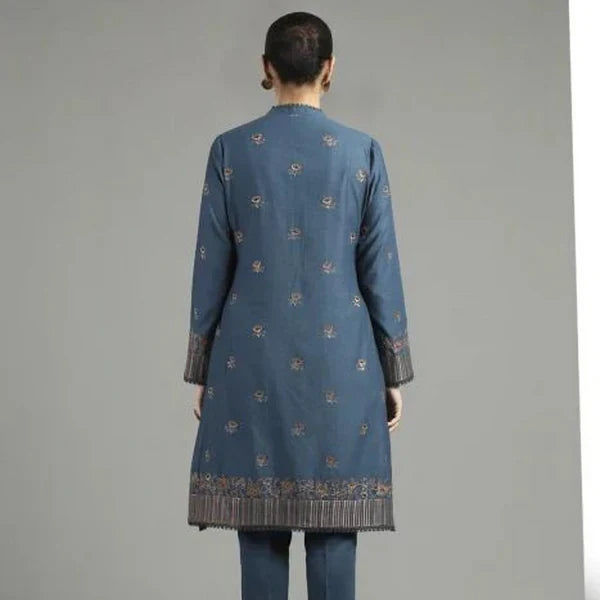 KARANDI 3PC EMBROIDERED DRESS EMBROIDERED SHAWL A12