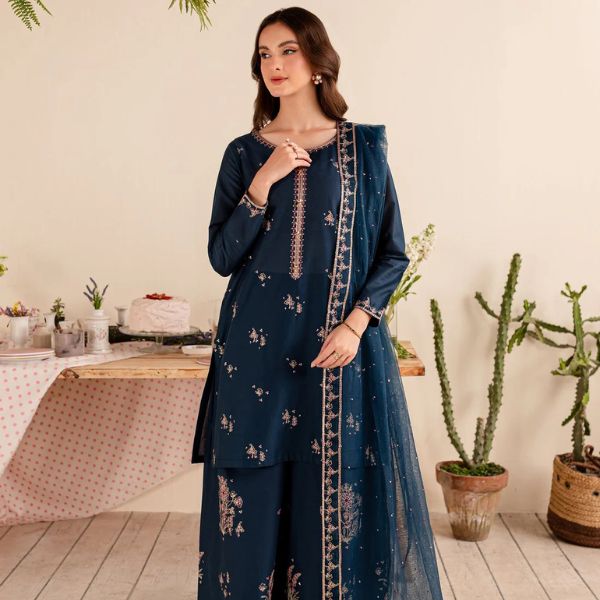 Lawn Embroidered 3pc suit C39