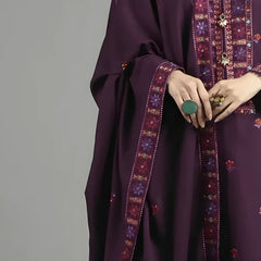 MAREENA 3PC EMBROIDERED DRESS EMBROIDERED SHAWL A10