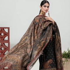 KHADDAR 3PC EMBROIDERED DRESS EMBROIDERED SHAWL A18